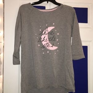Pink and grey pajama set